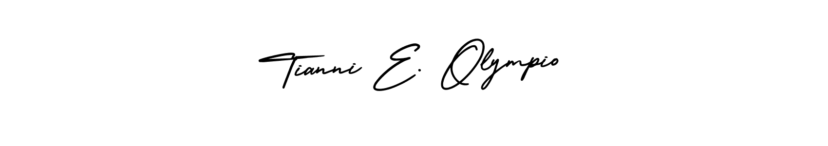 Also You can easily find your signature by using the search form. We will create Tianni E. Olympio name handwritten signature images for you free of cost using AmerikaSignatureDemo-Regular sign style. Tianni E. Olympio signature style 3 images and pictures png