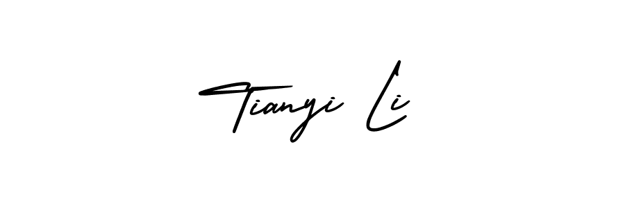 How to make Tianyi Li name signature. Use AmerikaSignatureDemo-Regular style for creating short signs online. This is the latest handwritten sign. Tianyi Li signature style 3 images and pictures png
