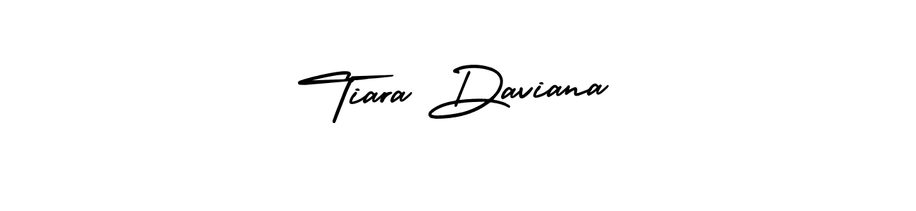 Tiara Daviana stylish signature style. Best Handwritten Sign (AmerikaSignatureDemo-Regular) for my name. Handwritten Signature Collection Ideas for my name Tiara Daviana. Tiara Daviana signature style 3 images and pictures png