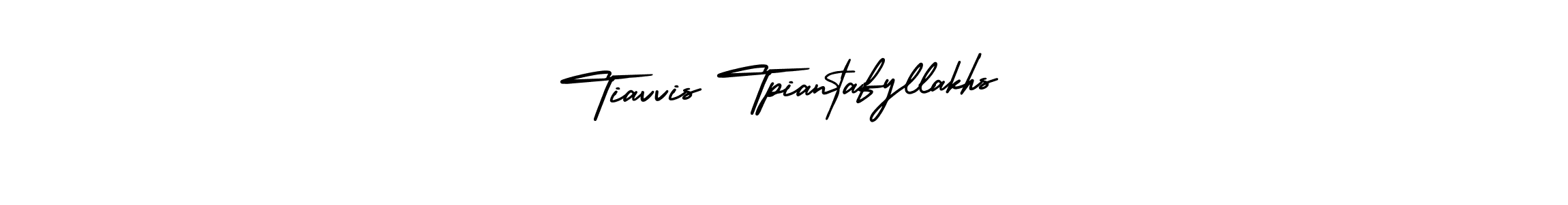 Also we have Tiavvis Tpiantafyllakhs name is the best signature style. Create professional handwritten signature collection using AmerikaSignatureDemo-Regular autograph style. Tiavvis Tpiantafyllakhs signature style 3 images and pictures png