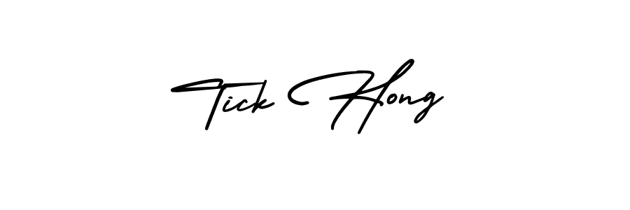 Create a beautiful signature design for name Tick Hong. With this signature (AmerikaSignatureDemo-Regular) fonts, you can make a handwritten signature for free. Tick Hong signature style 3 images and pictures png