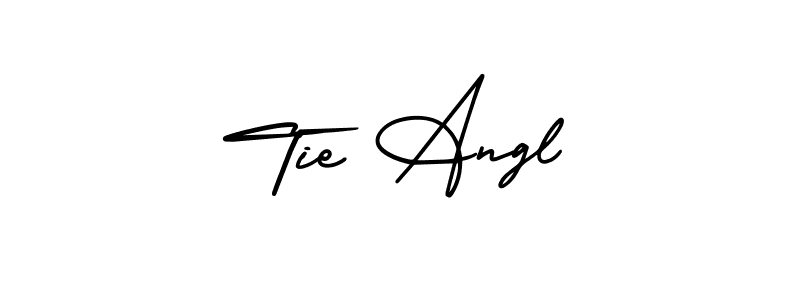 Use a signature maker to create a handwritten signature online. With this signature software, you can design (AmerikaSignatureDemo-Regular) your own signature for name Tie Angl. Tie Angl signature style 3 images and pictures png
