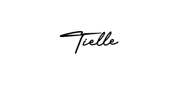 How to make Tielle name signature. Use AmerikaSignatureDemo-Regular style for creating short signs online. This is the latest handwritten sign. Tielle signature style 3 images and pictures png