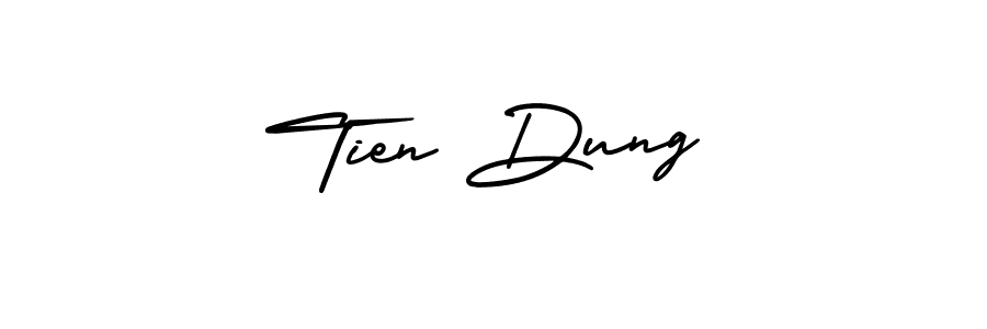 It looks lik you need a new signature style for name Tien Dung. Design unique handwritten (AmerikaSignatureDemo-Regular) signature with our free signature maker in just a few clicks. Tien Dung signature style 3 images and pictures png