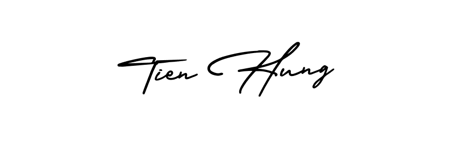 How to Draw Tien Hung signature style? AmerikaSignatureDemo-Regular is a latest design signature styles for name Tien Hung. Tien Hung signature style 3 images and pictures png