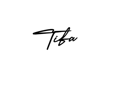 Tifa stylish signature style. Best Handwritten Sign (AmerikaSignatureDemo-Regular) for my name. Handwritten Signature Collection Ideas for my name Tifa. Tifa signature style 3 images and pictures png