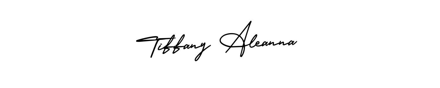 Make a beautiful signature design for name Tiffany Aleanna. With this signature (AmerikaSignatureDemo-Regular) style, you can create a handwritten signature for free. Tiffany Aleanna signature style 3 images and pictures png