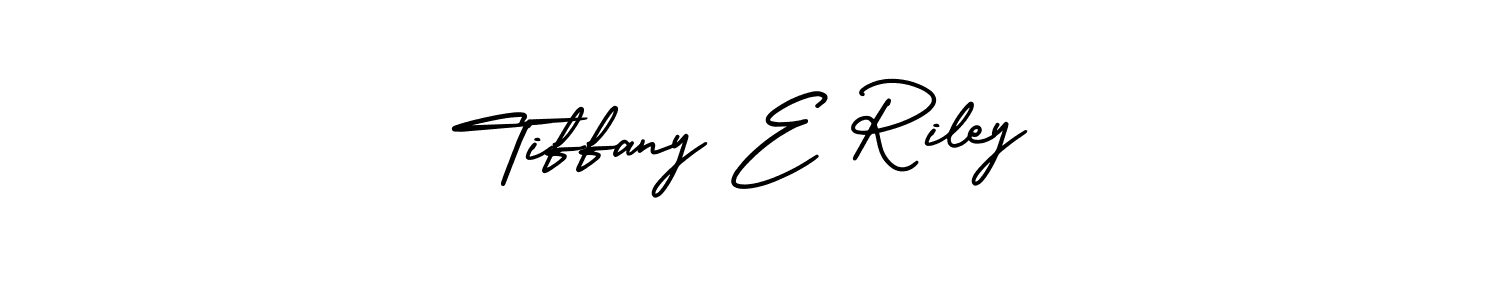 Tiffany E Riley stylish signature style. Best Handwritten Sign (AmerikaSignatureDemo-Regular) for my name. Handwritten Signature Collection Ideas for my name Tiffany E Riley. Tiffany E Riley signature style 3 images and pictures png