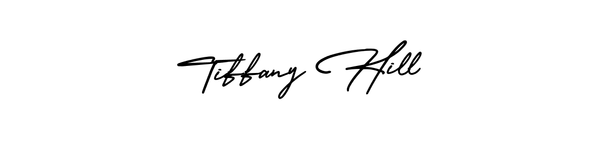 AmerikaSignatureDemo-Regular is a professional signature style that is perfect for those who want to add a touch of class to their signature. It is also a great choice for those who want to make their signature more unique. Get Tiffany Hill name to fancy signature for free. Tiffany Hill signature style 3 images and pictures png
