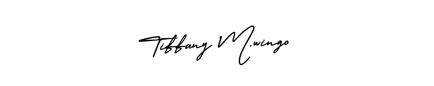 Use a signature maker to create a handwritten signature online. With this signature software, you can design (AmerikaSignatureDemo-Regular) your own signature for name Tiffany M.wingo. Tiffany M.wingo signature style 3 images and pictures png