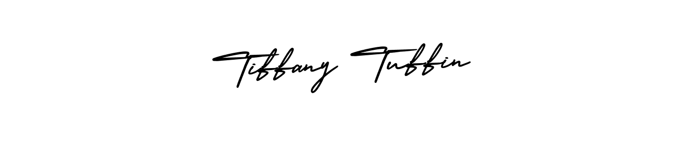 The best way (AmerikaSignatureDemo-Regular) to make a short signature is to pick only two or three words in your name. The name Tiffany Tuffin include a total of six letters. For converting this name. Tiffany Tuffin signature style 3 images and pictures png