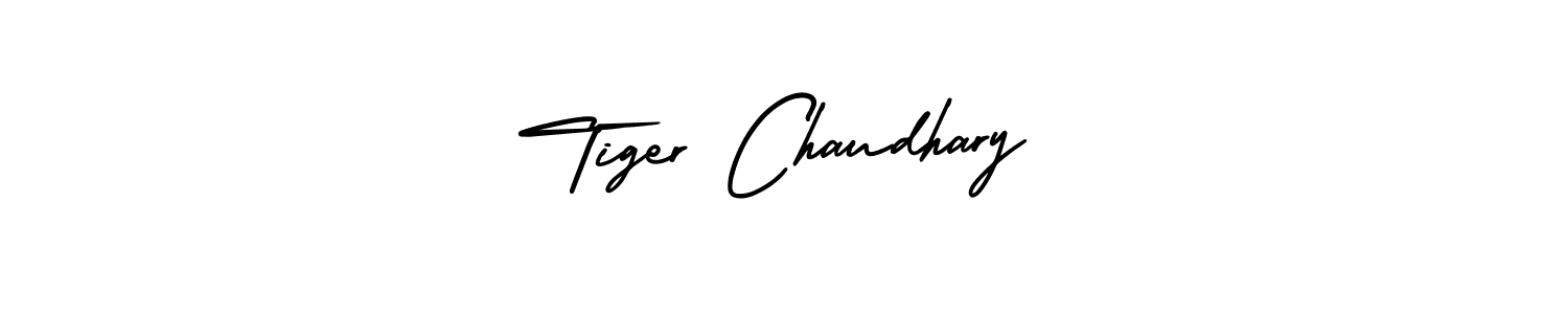 How to make Tiger Chaudhary name signature. Use AmerikaSignatureDemo-Regular style for creating short signs online. This is the latest handwritten sign. Tiger Chaudhary signature style 3 images and pictures png