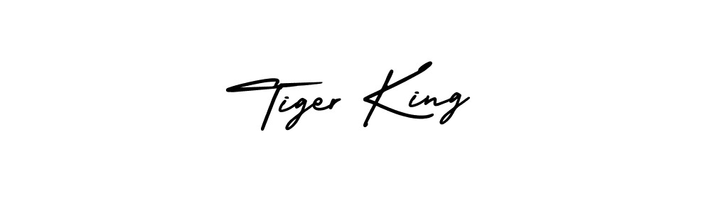 The best way (AmerikaSignatureDemo-Regular) to make a short signature is to pick only two or three words in your name. The name Tiger King include a total of six letters. For converting this name. Tiger King signature style 3 images and pictures png