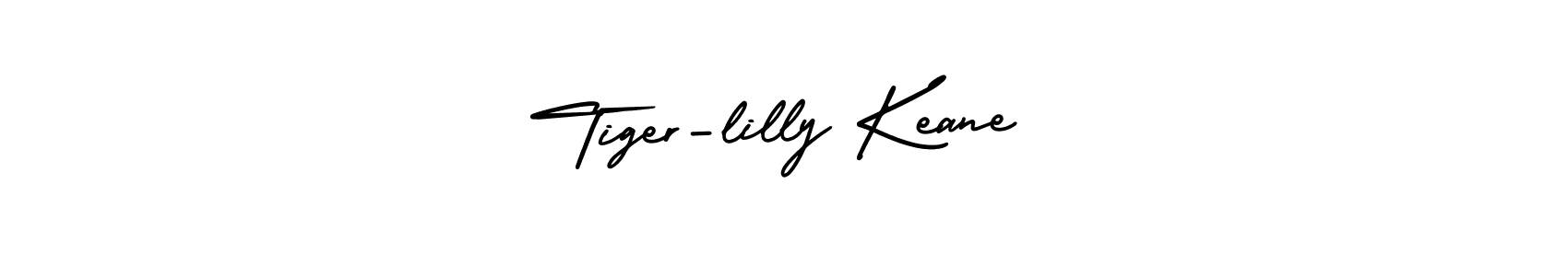 How to Draw Tiger-lilly Keane signature style? AmerikaSignatureDemo-Regular is a latest design signature styles for name Tiger-lilly Keane. Tiger-lilly Keane signature style 3 images and pictures png