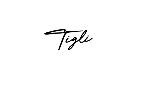 How to make Tigli signature? AmerikaSignatureDemo-Regular is a professional autograph style. Create handwritten signature for Tigli name. Tigli signature style 3 images and pictures png