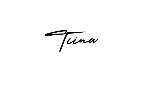 How to make Tiina signature? AmerikaSignatureDemo-Regular is a professional autograph style. Create handwritten signature for Tiina name. Tiina signature style 3 images and pictures png