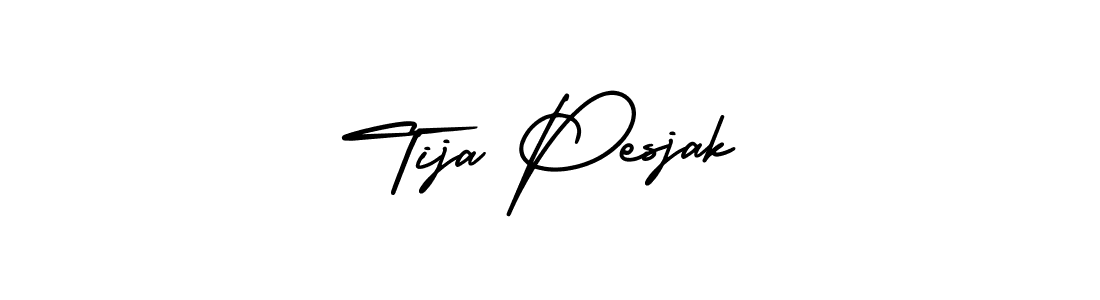 Design your own signature with our free online signature maker. With this signature software, you can create a handwritten (AmerikaSignatureDemo-Regular) signature for name Tija Pesjak. Tija Pesjak signature style 3 images and pictures png