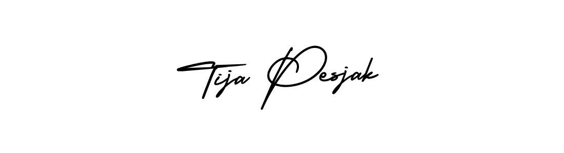 How to make Tija Pesjak signature? AmerikaSignatureDemo-Regular is a professional autograph style. Create handwritten signature for Tija Pesjak name. Tija Pesjak signature style 3 images and pictures png