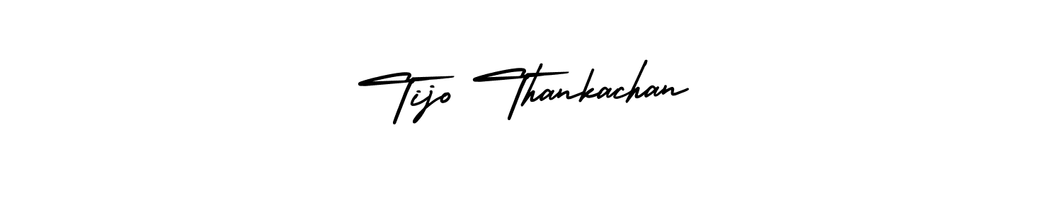 It looks lik you need a new signature style for name Tijo Thankachan. Design unique handwritten (AmerikaSignatureDemo-Regular) signature with our free signature maker in just a few clicks. Tijo Thankachan signature style 3 images and pictures png