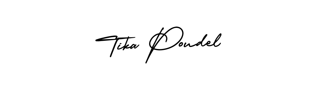 Similarly AmerikaSignatureDemo-Regular is the best handwritten signature design. Signature creator online .You can use it as an online autograph creator for name Tika Poudel. Tika Poudel signature style 3 images and pictures png