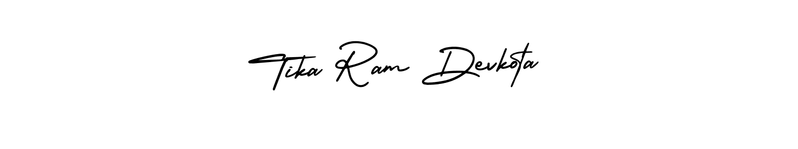 Similarly AmerikaSignatureDemo-Regular is the best handwritten signature design. Signature creator online .You can use it as an online autograph creator for name Tika Ram Devkota. Tika Ram Devkota signature style 3 images and pictures png