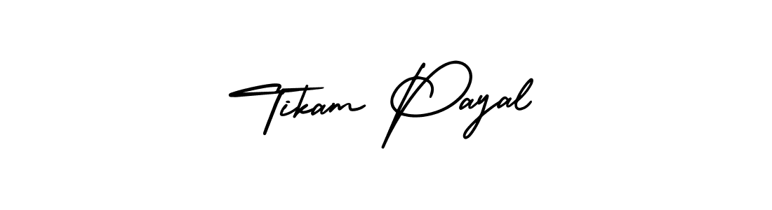 AmerikaSignatureDemo-Regular is a professional signature style that is perfect for those who want to add a touch of class to their signature. It is also a great choice for those who want to make their signature more unique. Get Tikam Payal name to fancy signature for free. Tikam Payal signature style 3 images and pictures png