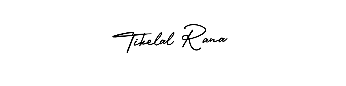 The best way (AmerikaSignatureDemo-Regular) to make a short signature is to pick only two or three words in your name. The name Tikelal Rana include a total of six letters. For converting this name. Tikelal Rana signature style 3 images and pictures png