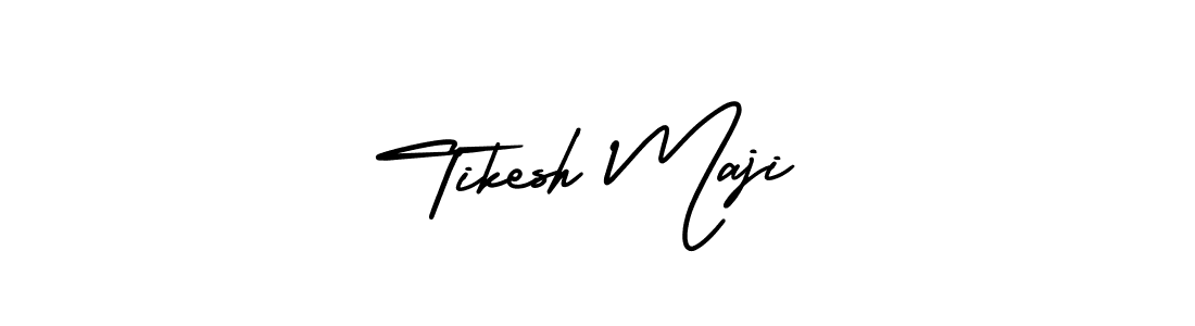 Use a signature maker to create a handwritten signature online. With this signature software, you can design (AmerikaSignatureDemo-Regular) your own signature for name Tikesh Maji. Tikesh Maji signature style 3 images and pictures png