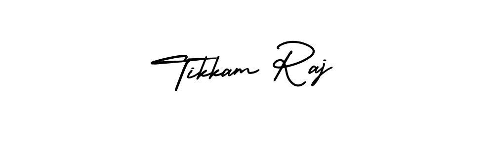 Tikkam Raj stylish signature style. Best Handwritten Sign (AmerikaSignatureDemo-Regular) for my name. Handwritten Signature Collection Ideas for my name Tikkam Raj. Tikkam Raj signature style 3 images and pictures png