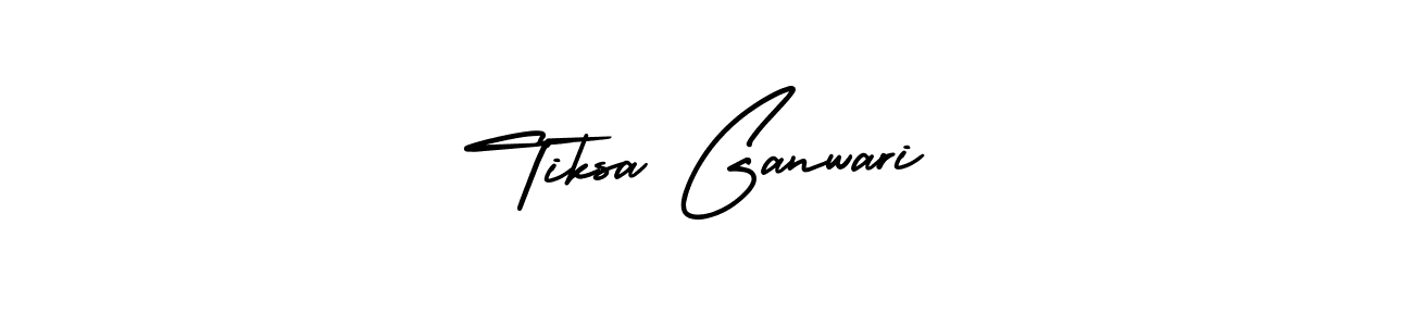 This is the best signature style for the Tiksa Ganwari name. Also you like these signature font (AmerikaSignatureDemo-Regular). Mix name signature. Tiksa Ganwari signature style 3 images and pictures png