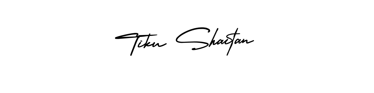 Create a beautiful signature design for name Tiku Shaitan. With this signature (AmerikaSignatureDemo-Regular) fonts, you can make a handwritten signature for free. Tiku Shaitan signature style 3 images and pictures png