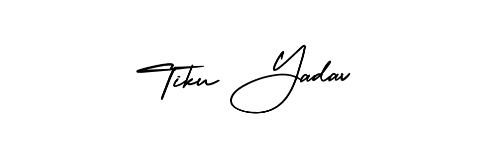 Tiku Yadav stylish signature style. Best Handwritten Sign (AmerikaSignatureDemo-Regular) for my name. Handwritten Signature Collection Ideas for my name Tiku Yadav. Tiku Yadav signature style 3 images and pictures png