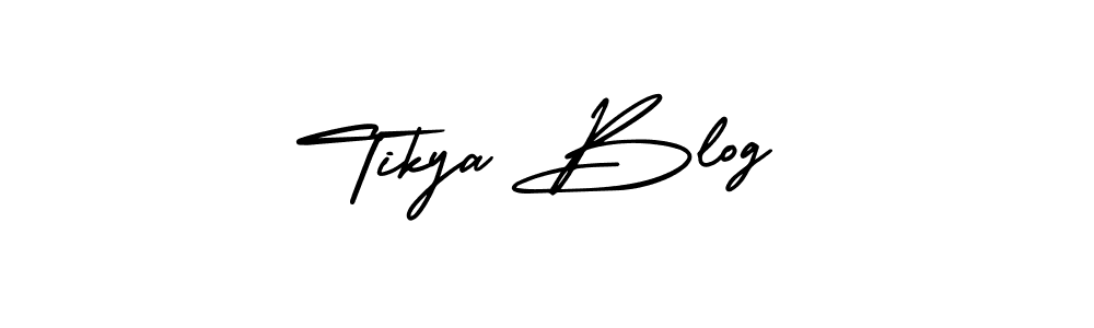 Create a beautiful signature design for name Tikya Blog. With this signature (AmerikaSignatureDemo-Regular) fonts, you can make a handwritten signature for free. Tikya Blog signature style 3 images and pictures png