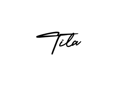 The best way (AmerikaSignatureDemo-Regular) to make a short signature is to pick only two or three words in your name. The name Tila include a total of six letters. For converting this name. Tila signature style 3 images and pictures png