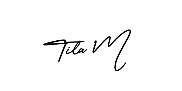 Also we have Tila M name is the best signature style. Create professional handwritten signature collection using AmerikaSignatureDemo-Regular autograph style. Tila M signature style 3 images and pictures png