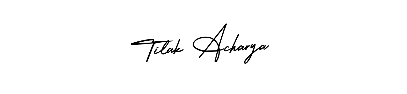 How to Draw Tilak Acharya signature style? AmerikaSignatureDemo-Regular is a latest design signature styles for name Tilak Acharya. Tilak Acharya signature style 3 images and pictures png