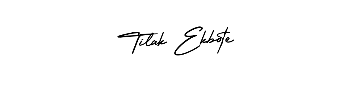 Also You can easily find your signature by using the search form. We will create Tilak Ekbote name handwritten signature images for you free of cost using AmerikaSignatureDemo-Regular sign style. Tilak Ekbote signature style 3 images and pictures png