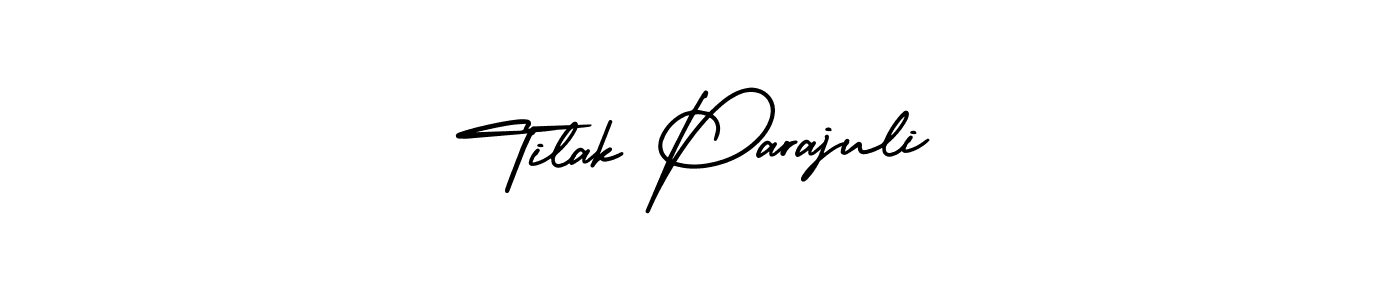 This is the best signature style for the Tilak Parajuli name. Also you like these signature font (AmerikaSignatureDemo-Regular). Mix name signature. Tilak Parajuli signature style 3 images and pictures png