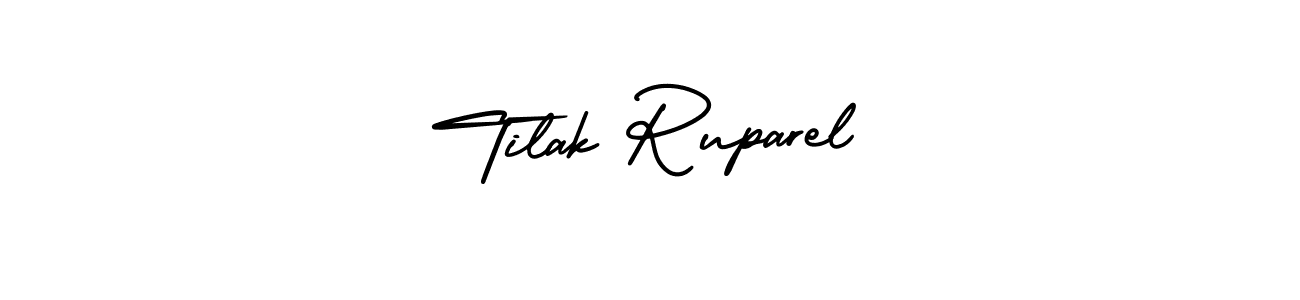 Use a signature maker to create a handwritten signature online. With this signature software, you can design (AmerikaSignatureDemo-Regular) your own signature for name Tilak Ruparel. Tilak Ruparel signature style 3 images and pictures png
