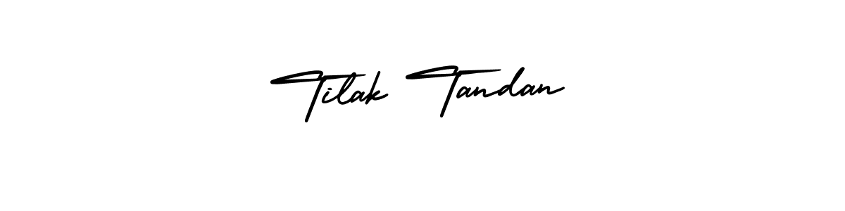 How to make Tilak Tandan name signature. Use AmerikaSignatureDemo-Regular style for creating short signs online. This is the latest handwritten sign. Tilak Tandan signature style 3 images and pictures png