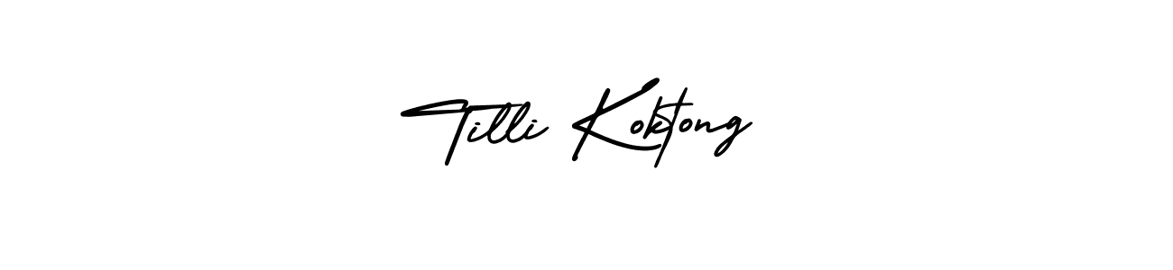 How to Draw Tilli Koktong signature style? AmerikaSignatureDemo-Regular is a latest design signature styles for name Tilli Koktong. Tilli Koktong signature style 3 images and pictures png