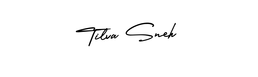 How to Draw Tilva Sneh signature style? AmerikaSignatureDemo-Regular is a latest design signature styles for name Tilva Sneh. Tilva Sneh signature style 3 images and pictures png