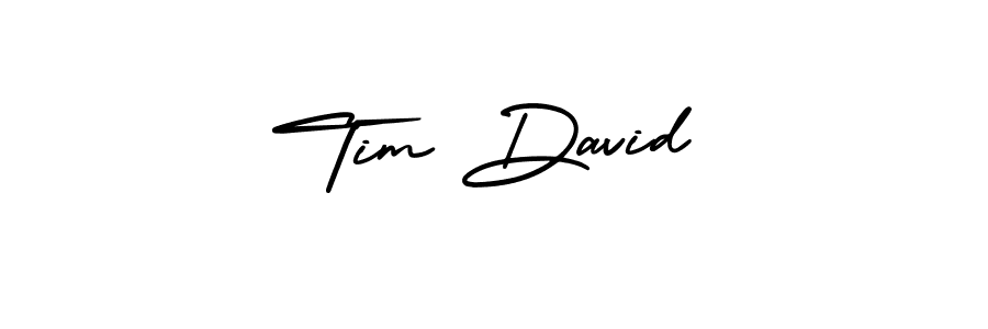 Use a signature maker to create a handwritten signature online. With this signature software, you can design (AmerikaSignatureDemo-Regular) your own signature for name Tim David. Tim David signature style 3 images and pictures png