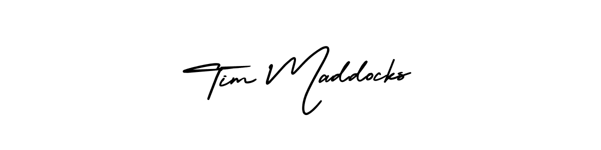 Tim Maddocks stylish signature style. Best Handwritten Sign (AmerikaSignatureDemo-Regular) for my name. Handwritten Signature Collection Ideas for my name Tim Maddocks. Tim Maddocks signature style 3 images and pictures png