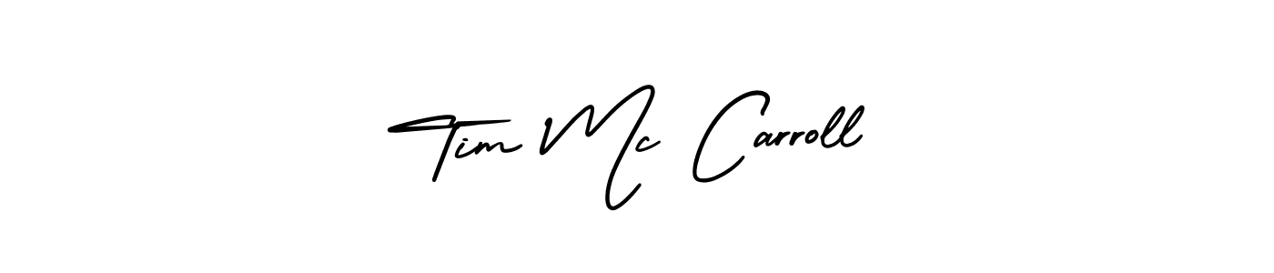 Create a beautiful signature design for name Tim Mc Carroll. With this signature (AmerikaSignatureDemo-Regular) fonts, you can make a handwritten signature for free. Tim Mc Carroll signature style 3 images and pictures png