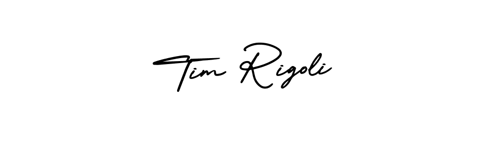 You should practise on your own different ways (AmerikaSignatureDemo-Regular) to write your name (Tim Rigoli) in signature. don't let someone else do it for you. Tim Rigoli signature style 3 images and pictures png