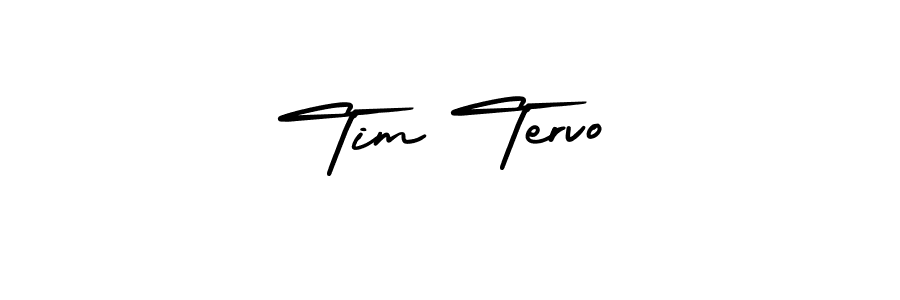 You should practise on your own different ways (AmerikaSignatureDemo-Regular) to write your name (Tim Tervo) in signature. don't let someone else do it for you. Tim Tervo signature style 3 images and pictures png