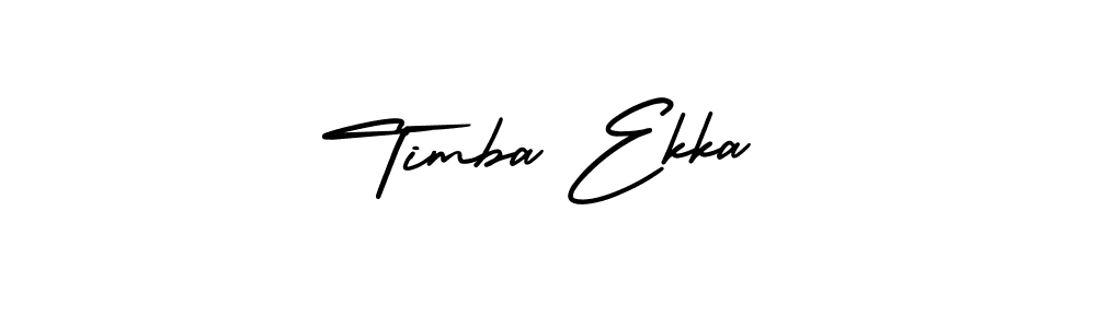 How to make Timba Ekka signature? AmerikaSignatureDemo-Regular is a professional autograph style. Create handwritten signature for Timba Ekka name. Timba Ekka signature style 3 images and pictures png