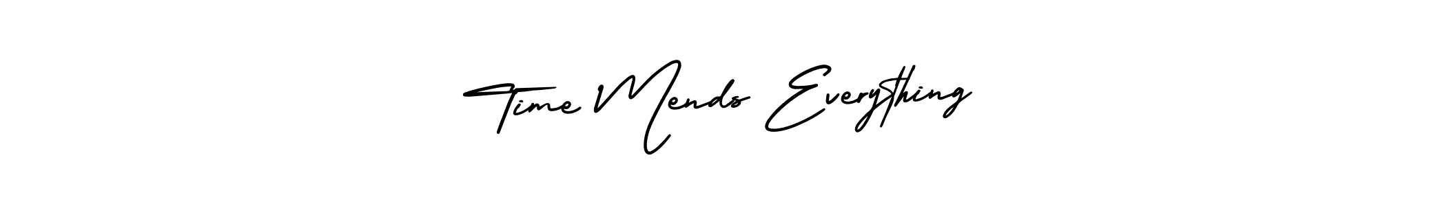 How to Draw Time Mends Everything signature style? AmerikaSignatureDemo-Regular is a latest design signature styles for name Time Mends Everything. Time Mends Everything signature style 3 images and pictures png