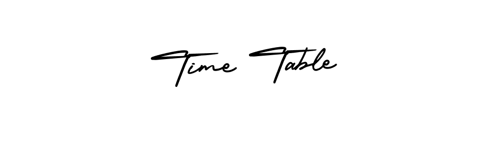 How to make Time Table name signature. Use AmerikaSignatureDemo-Regular style for creating short signs online. This is the latest handwritten sign. Time Table signature style 3 images and pictures png